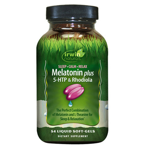 Irwin Naturals, Melatonin plus 5-HTP & Rhodiola, 54 Softgels