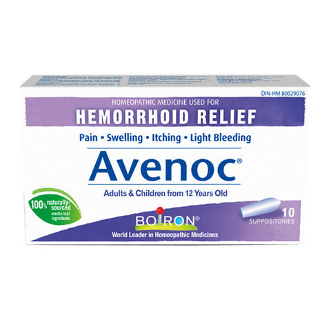 Boiron, Avenoc Suppositories Hemorrhoids, 10 Count