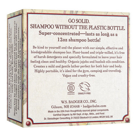 Badger Balm, Shampoo Bar, 85 Grams