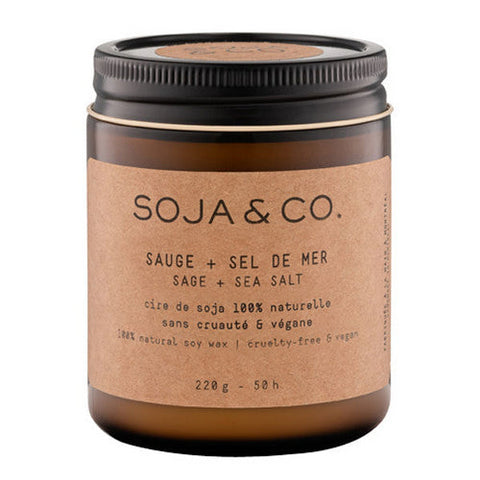 SOJA&CO., Soy Wax Candle Sage + Sea Salt, 220 Grams