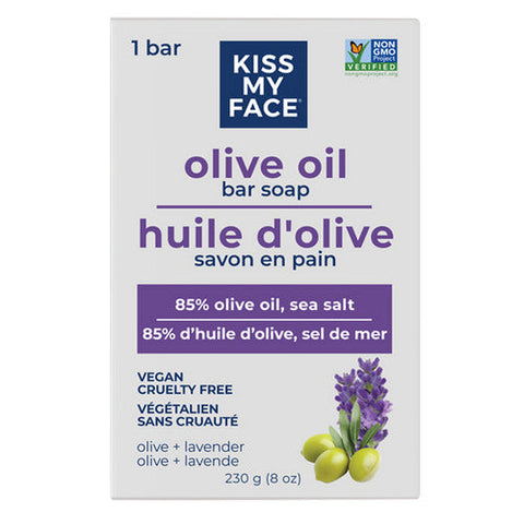 Kiss My Face, Bar Soap Olive & Lavender, 230 Grams