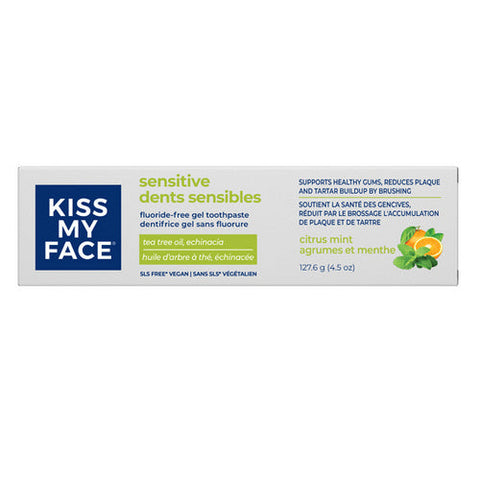 Kiss My Face, Gel Toothpaste Fluor-Free Sensitive, 127.6 Grams
