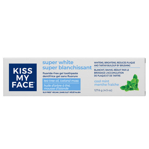 Kiss My Face, Gel Fluor-Free Super White, 127.6 Grams