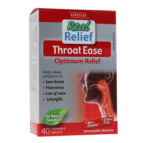 Homeocan, Real Relief Throat Ease, 40 Tabs