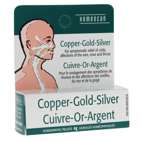 Homeocan, Copper-Gold-Silver Pellets, 4 Grams