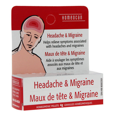 Homeocan, Headache & Migraine Pellets, 4 Grams