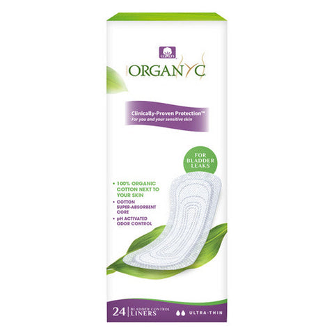 Organyc, Light Incontinence Ultra-Thin Liner, 24 Count