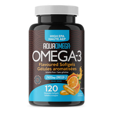 AquaOmega, High EPA Chewables Orange, 120 Count