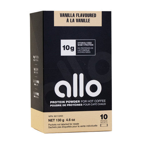 Allo Nutrition, Protein Powder Vanilla, 10 Count