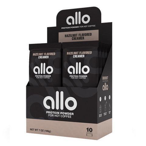 Allo Nutrition, Protein Coffee Creamer Hazelnut, 10 Count