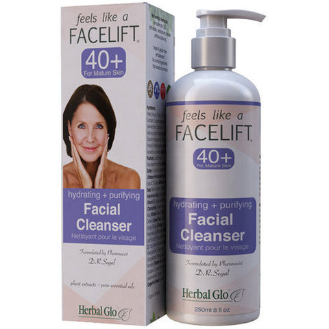 Herbal Glo, Facelift 40+ Facial Cleanser, 250 Ml