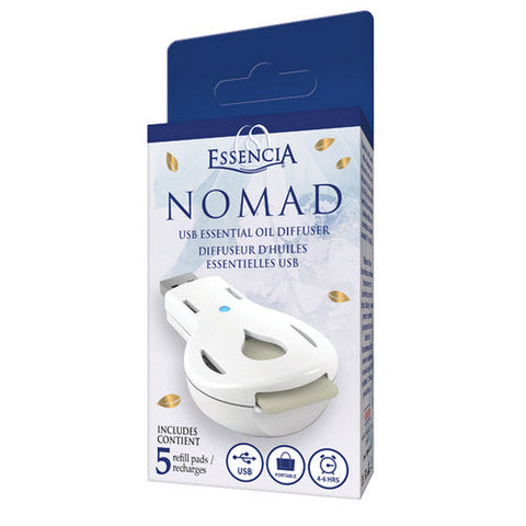 Essencia, Nomad USB Diffuser White, 1 Count