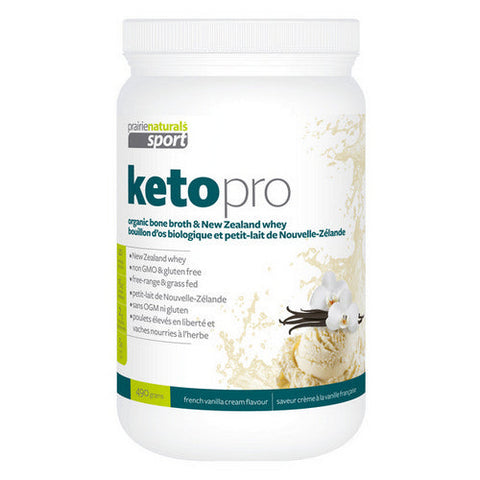 Prairie Naturals Health Products Inc., Keto Bone Broth Whey Protein Vanilla, 490 Grams