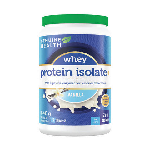 Genuine Health, Whey Protein Isolate Vanilla, 840 Grams