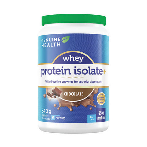 Genuine Health, Whey Protein Isolate Chocolate, 840 Grams