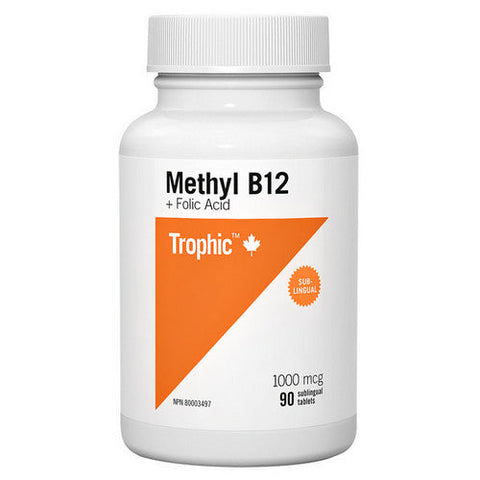 Trophic, Methyl B12 with Folic Acid, 90 Tabs
