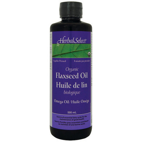 Herbal Select, Organic Liquid Fresh Flax Oil, 500 mL