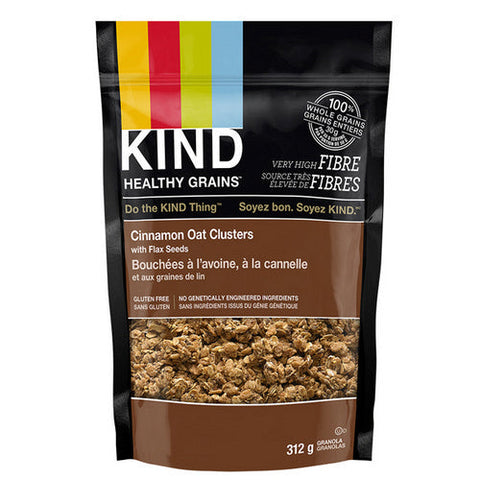 Kind, Cinnamon Oat Clusters with Flax Seeds, 312 Grams