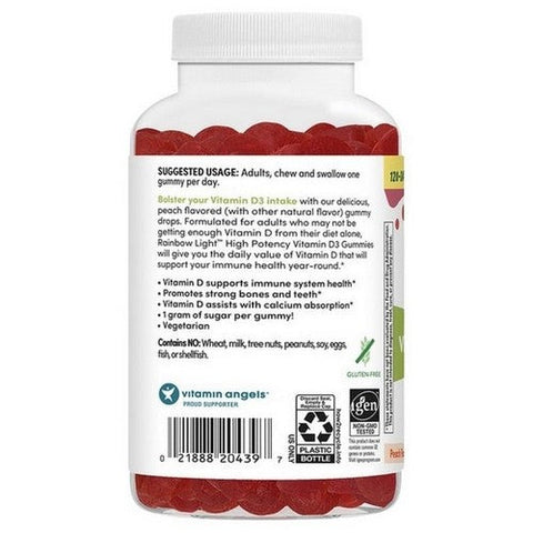 Rainbow Light, Vitamin D3 Gummies, 2000 IU, 120 Count