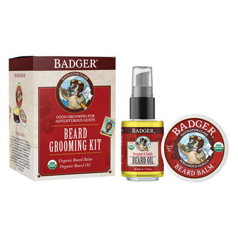 Badger Balm, Badger Beard Grooming Kit, 1 Oz