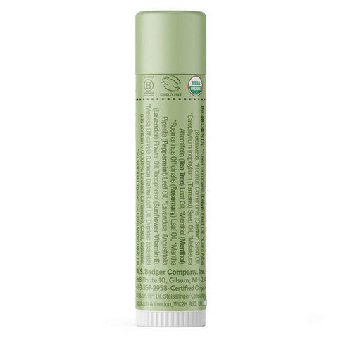 Badger Balm, Classic Lip Balm Herbal Tea Tree, .15 Oz