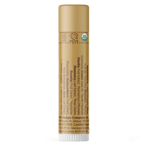 Badger Balm, Vanilla Madagascar Lip Balm Stick, .15 Oz