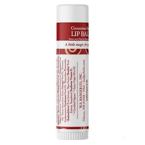 Badger Balm, Holiday Jumbo Lip Balm Cinnamon Swirl, .6 Oz