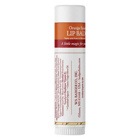 Badger Balm, Orange Spice Jumbo Lip Balm Stick, .6 Oz