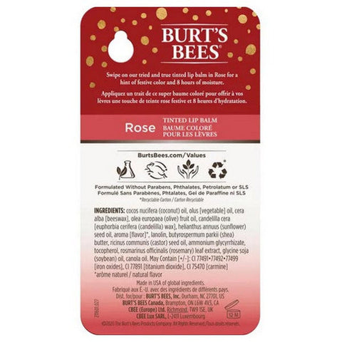 Burts Bees, Rose Tinted Lip Balm Blister Box, 0.15 Oz