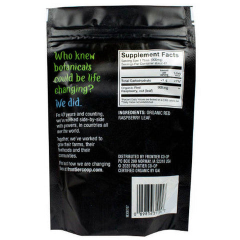 Frontier Coop, Organic Red Raspberry Leaf, 1.48 Oz