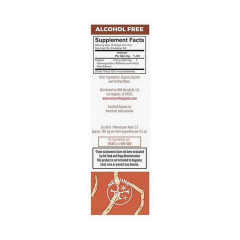 MaryRuth's, Organic Ashwagandha Herbal Blend Liquid Drops, 1 Oz