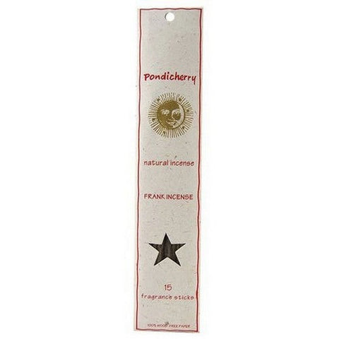 Pondicherry Natural Incense, Frankincense Incense Sticks, 15 Count