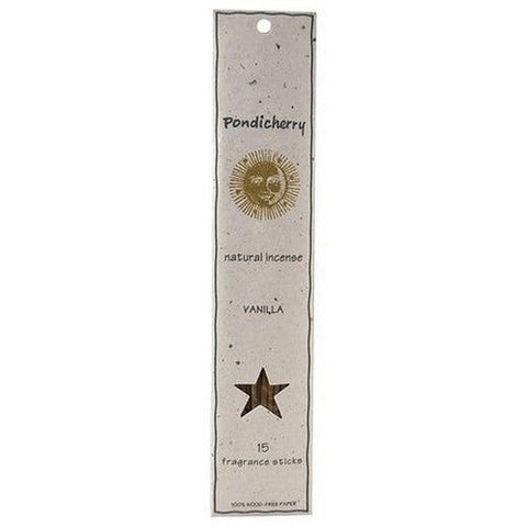 Pondicherry Natural Incense, Vanilla Incense Sticks, 15 Count