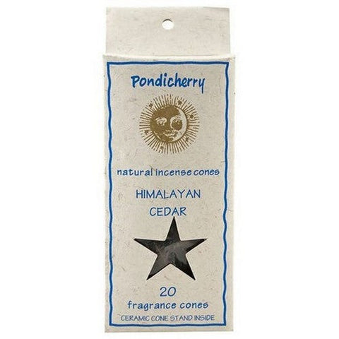 Pondicherry Natural Incense, Himalayan Cedar Incense Cones, 20 Count