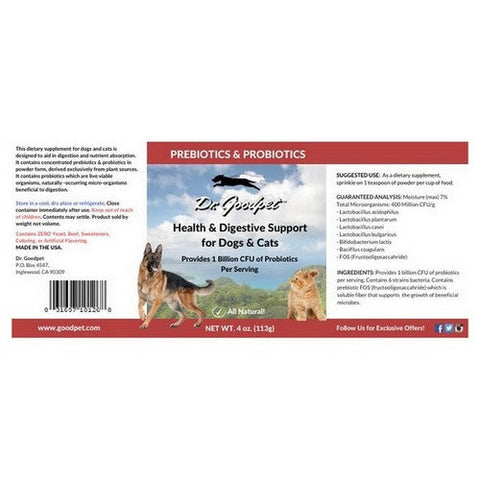 Dr. Goodpet, Probiotics For Dogs And Cats, 4 Oz