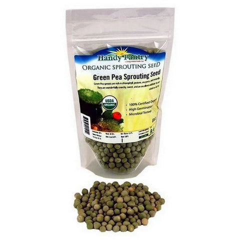 Handy Pantry, Green Pea Organic Sprouting Seeds, 8 Oz