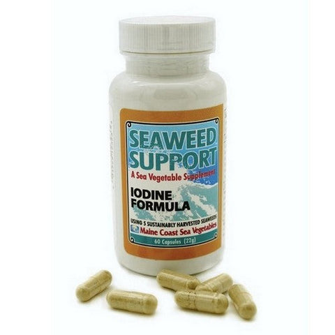 Maine Cost Sea Vegetables, Iodine Formula Seaweed Support, 60 Caps