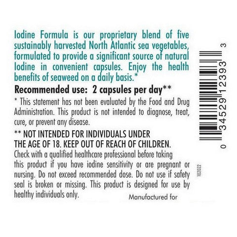 Maine Cost Sea Vegetables, Iodine Formula Seaweed Support, 60 Caps