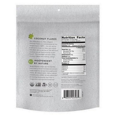 Wildly Natural, Unsweetened Coconut Flakes, 8 Oz