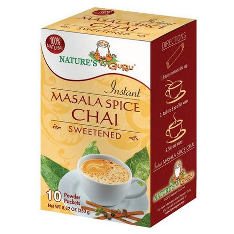 Nature���s Guru, Masala Chai Sweetened, 10 Count