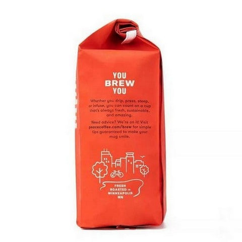 Peace Coffee, Organic Fair Trade Twin Cities Blend Dark Roast Ground Coffee, 12 Oz