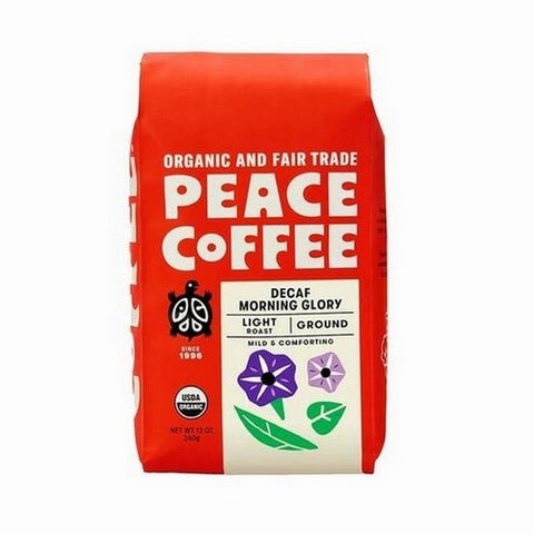 Peace Coffee, Ground Decaf Morning Glory Blend, 12 Oz