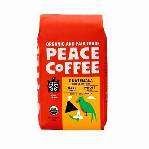Peace Coffee, Whole Bean Guatemala Single Origin, 12 Oz