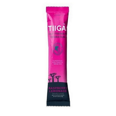 Tiiga, Gut Friendly Hydration Raspberry Lemonade, 16 Count