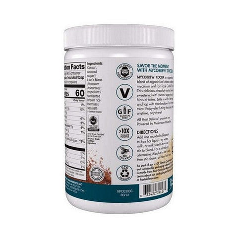 Host Defense, MycoBrew Cocoa Powder, 10.5 Oz