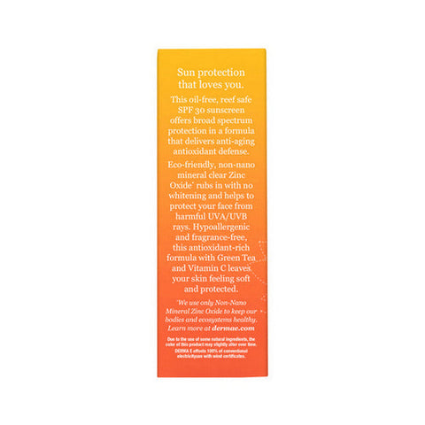 Derma e, Sun Defense Clear Zinc Sunscreen SPF30 Face, 2 Oz
