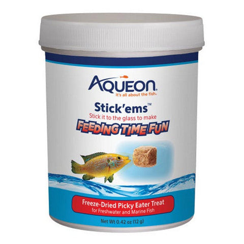 Aqueon, Stick'ems Freeze Dried Picky Eater Treat, 0.42 Oz