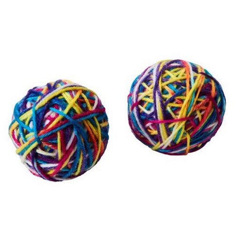 Spot, Sew Much Fun Yarn Ball Cat Toy Multi, 2 Count / 2.5 Inches
