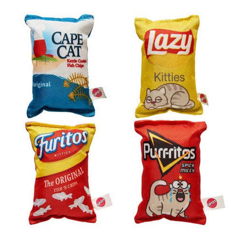 Spot, Fun Food Kitty Chips Cat Toy Assorted, 1 Count / 5 Inches