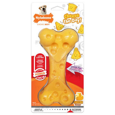 Nylabone, Power Chew Cheese Dog Toy, 1 Count (XL - 50+ Pounds)